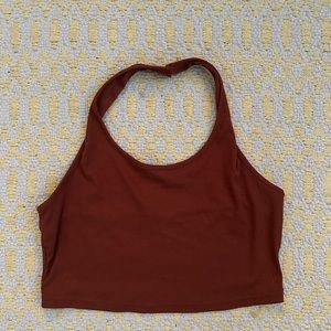burnt orange halter top size medium